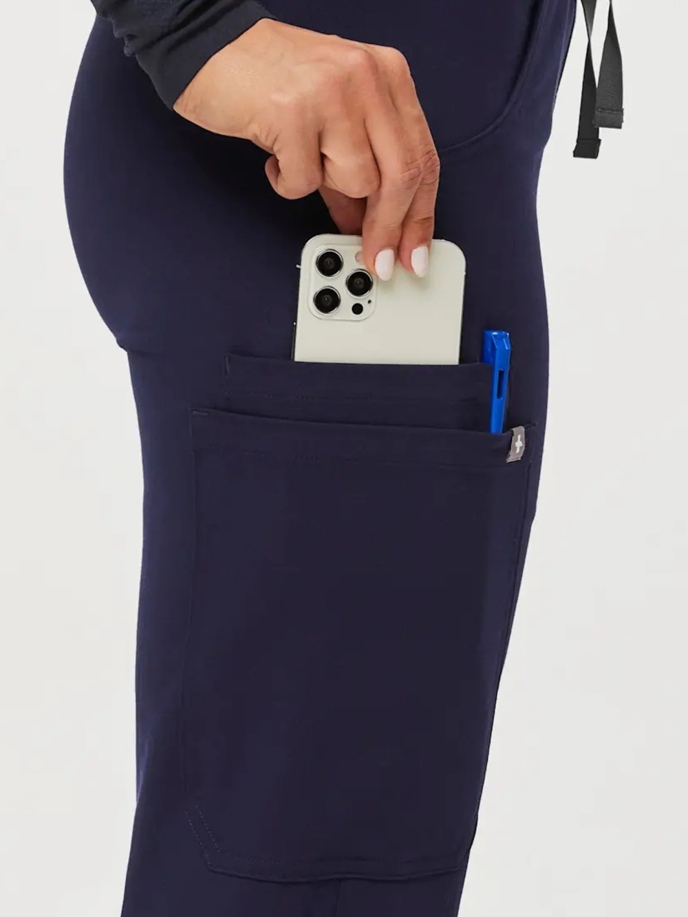 Large petite Kade Navy Pocket Jogger Leggings with Side Utility Pocket